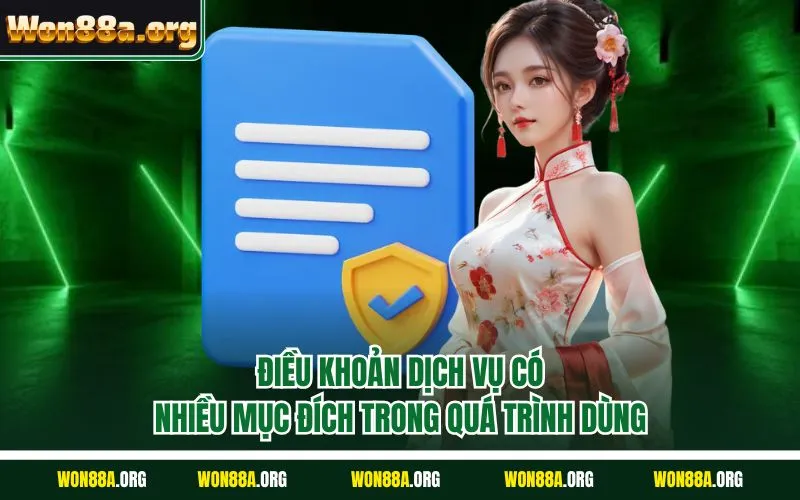 Điều khoản dịch vụ có nhiều mục đích trong quá trình dùng