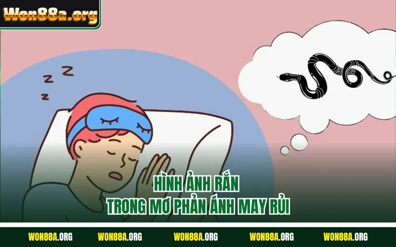 Hình ảnh rắn trong mơ phản ánh may rủi
